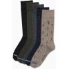 imageNautica Mens Dress Socks  5 Pack Breathable Comfort Stretch CrewLength Work Socks for Men for Business Formal Wear 6125BrownBlueBlack