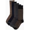 imageNautica Mens Dress Socks  5 Pack Breathable Comfort Stretch CrewLength Work Socks for Men for Business Formal Wear 6125BrownGrey Assorted