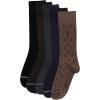imageNautica Mens Dress Socks  5 Pack Breathable Comfort Stretch CrewLength Work Socks for Men for Business Formal Wear 6125KhakiNavyBlack