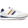 imageNautica Mens LaceUp Sneakers  Casual Stylish and Comfortable for WalkingWhite Navy Mustard
