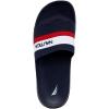 imageNautica Mens Open Toe Slide Sandals  Comfortable Indoor ampamp Outdoor Shower SlippersAmericana Fitz