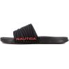imageNautica Mens Open Toe Slide Sandals  Comfortable Indoor ampamp Outdoor Shower SlippersBlack Loch