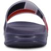 imageNautica Mens Open Toe Slide Sandals  Comfortable Indoor ampamp Outdoor Shower SlippersBower Clearred White Blue