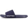 imageNautica Mens Open Toe Slide Sandals  Comfortable Indoor ampamp Outdoor Shower SlippersNavy Loch