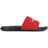 imageNautica Mens Open Toe Slide Sandals  Comfortable Indoor ampamp Outdoor Shower SlippersRed Black Porter