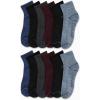 imageNautica Mens Quarter Socks  12 Pack Comfort Stretch Cushioned MoistureWicking Athletic Ankle Socks for Men Sizes 6125BlueBurgundyBlack