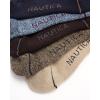 imageNautica Mens Quarter Socks  6 Pack Comfort Stretch Cushioned MoistureWicking Athletic Ankle Socks for Men Sizes 6125BrownNavyBlack