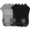 imageNautica Mens Quarter Socks  8 Pack Comfort Stretch Cushioned MoistureWicking Athletic Ankle Socks for Men Sizes 6125BlackGrey