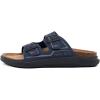 imageNautica Mens Sandals  Casual Slides with 2 Adjustable Buckle Straps and Cork Footbed for Ultimate Comfort and Style RegularWide Width Big SizeNavy Charcoal