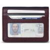 imageNautica Mens Slim Wallet  Card Case  RFID Blocking  ID Window  Minimalist  Lightweight  Genuine LeatherPerforated  Zinfandel