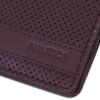 imageNautica Mens Slim Wallet  Card Case  RFID Blocking  ID Window  Minimalist  Lightweight  Genuine LeatherPerforated  Zinfandel