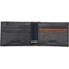 imageNautica Mens Slim Wallet  Card Case  RFID Blocking  ID Window  Minimalist  Lightweight  Genuine LeatherTwo Tone  BlackCognac