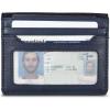imageNautica Mens Slim Wallet  Card Case  RFID Blocking  ID Window  Minimalist  Lightweight  Genuine Leathermbroidered Sail  Navy