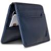 imageNautica Mens Slim Wallet  Card Case  RFID Blocking  ID Window  Minimalist  Lightweight  Genuine Leathermbroidered Sail  Navy