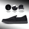 imageNautica Mens SlipOn Loafers Casual Moc Toe Sneakers Boat Shoes Slipper for Men  Lightweight ampamp Comfortable  DerwinBlack Denim