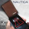 imageNautica Mens Trifold Wallet  RFID Blocking Protection  ID Window  Card Slots  Genuine Leather  DurableEnameled Logo  Brown