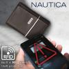 imageNautica Mens Trifold Wallet  RFID Blocking Protection  ID Window  Card Slots  Genuine Leather  DurableLogo Ribbon  Black