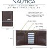 imageNautica Mens Trifold Wallet  RFID Blocking Protection  ID Window  Card Slots  Genuine Leather  DurableLogo Ribbon  Black