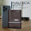 imageNautica Mens Trifold Wallet  RFID Blocking Protection  ID Window  Card Slots  Genuine Leather  DurableLogo Ribbon  Black