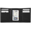 imageNautica Mens Trifold Wallet  RFID Blocking Protection  ID Window  Card Slots  Genuine Leather  DurablePop Color Tab  Black