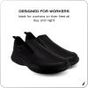 imageNautica Slip On Black Non Slip Work Shoes Safety Water Resistant Chef Kitchen Trabajo Zapatos Restaurant or Food Service Sneakers  Comfortable and Lightweight for Men and WomenOrwellblack