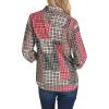 imageNautica Womens Button Front Long Sleeve Roll Tab ShirtBlack Multi