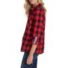 imageNautica Womens Button Front Long Sleeve Roll Tab ShirtBlackHaute Red