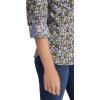 imageNautica Womens Button Front Long Sleeve Roll Tab ShirtDeep French Blue Multi