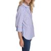 imageNautica Womens Button Front Long Sleeve Roll Tab ShirtFrench Blue Multi