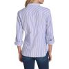 imageNautica Womens Button Front Long Sleeve Roll Tab ShirtFrench Blue Multi