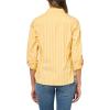 imageNautica Womens Button Front Long Sleeve Roll Tab ShirtGoldenrodWhite