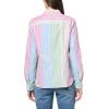 imageNautica Womens Button Front Long Sleeve Roll Tab ShirtGreen Multi