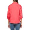 imageNautica Womens Button Front Long Sleeve Roll Tab ShirtParadise Pink