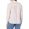imageNautica Womens Button Front Long Sleeve Roll Tab ShirtRegatta Red Multi