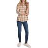 imageNautica Womens Button Front Long Sleeve Roll Tab ShirtTigers EyeWhite Swan