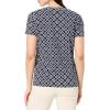 imageNautica Womens Circle Link VNeck Short Sleeve TShirtNight SkyBright White