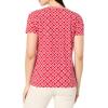 imageNautica Womens Circle Link VNeck Short Sleeve TShirtRegatta RedBright White