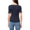 imageNautica Womens Cotton Short Sleeve Solid Knit TopNight Sky