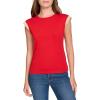 imageNautica Womens Crew Neckline Short Ruffle Sleeve ShirtHaute Red