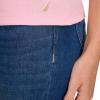 imageNautica Womens Crew Neckline Short Ruffle Sleeve ShirtTaffy Pink