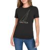 imageNautica Womens Graphic Tee Short Sleeve Crew Neckline TShirtBlack