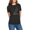 imageNautica Womens Graphic Tee Short Sleeve Crew Neckline TShirtBlack