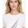 imageNautica Womens Graphic Tee Short Sleeve Crew Neckline TShirtBright White