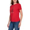 imageNautica Womens Graphic Tee Short Sleeve Crew Neckline TShirtHaute Red