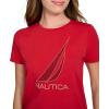 imageNautica Womens Graphic Tee Short Sleeve Crew Neckline TShirtHaute Red