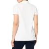 imageNautica Womens Short Sleeve 14 Zip Placket PoloBright White