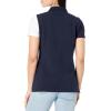 imageNautica Womens Short Sleeve 14 Zip Placket PoloNight Sky
