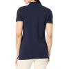 imageNautica Womens Short Sleeve 14 Zip Placket PoloNight Sky Multi