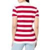 imageNautica Womens Short Sleeve Button Placket PoloRegatta RedBright White