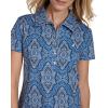 imageNautica Womens Short Sleeve Collared Cotton Interlock Soft Touch PoloFrench Blue Multi